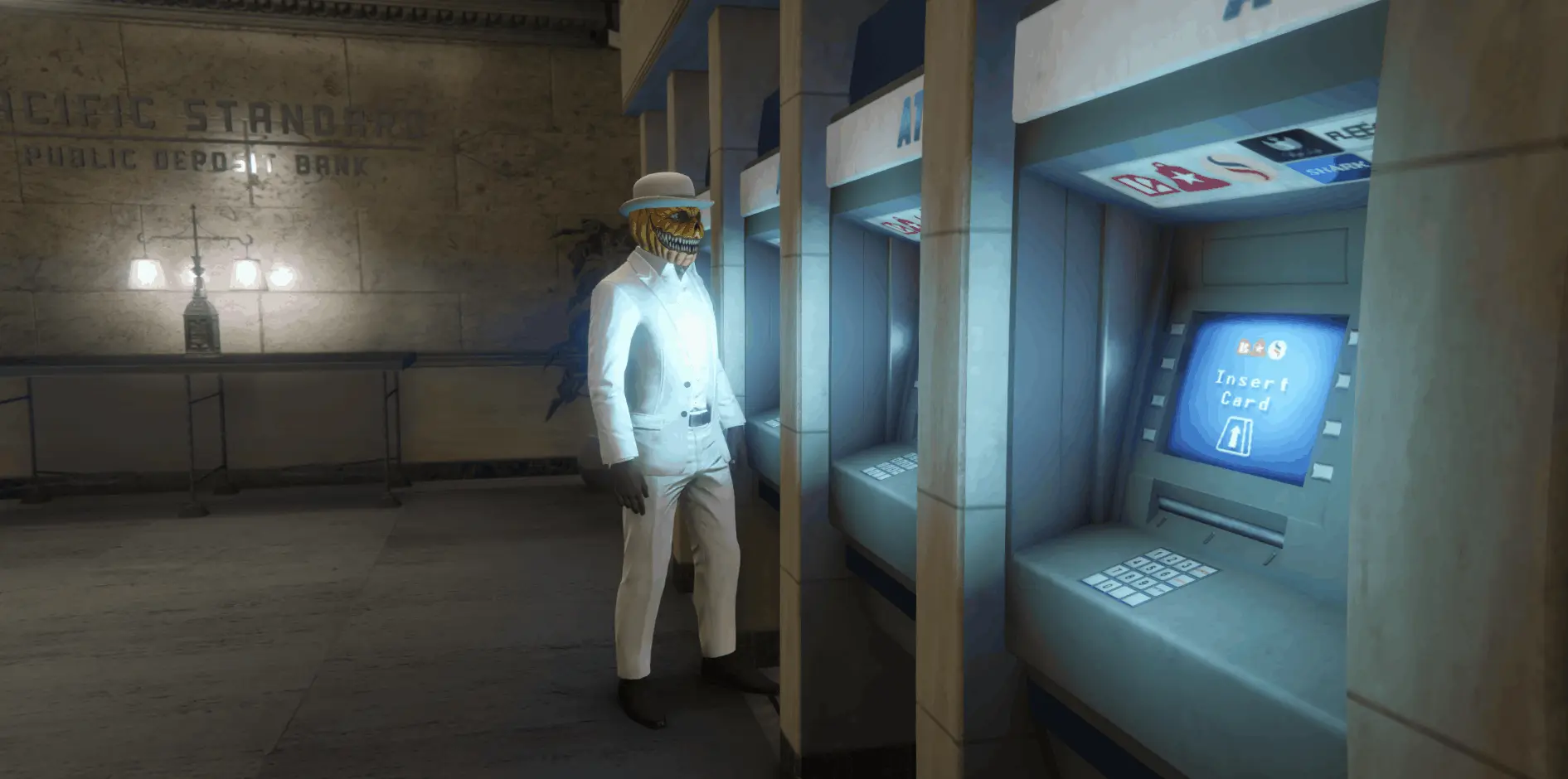 Suspect is hacking an ATM