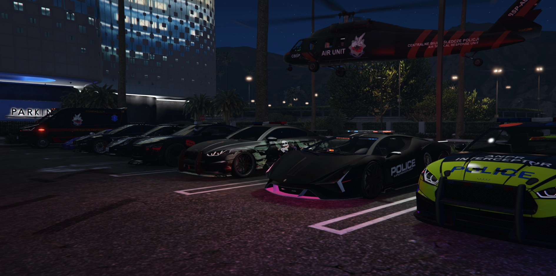 Multiple crew showing their liveries