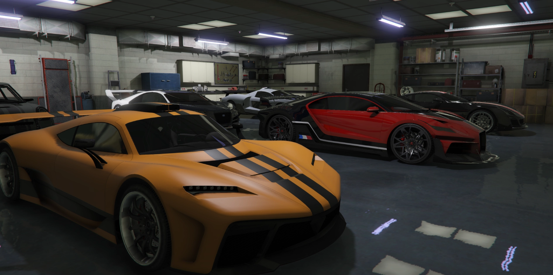 Interior of a garage