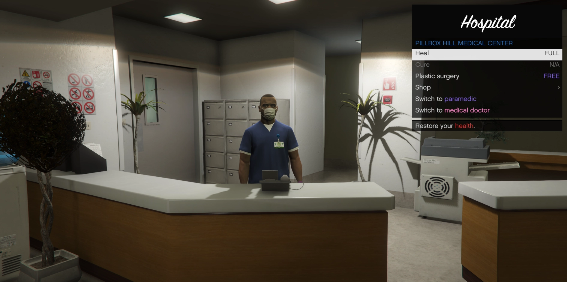 Hospital Menu