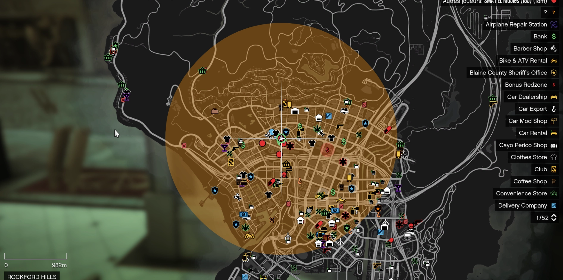 Orange area for Jewerly Robbery